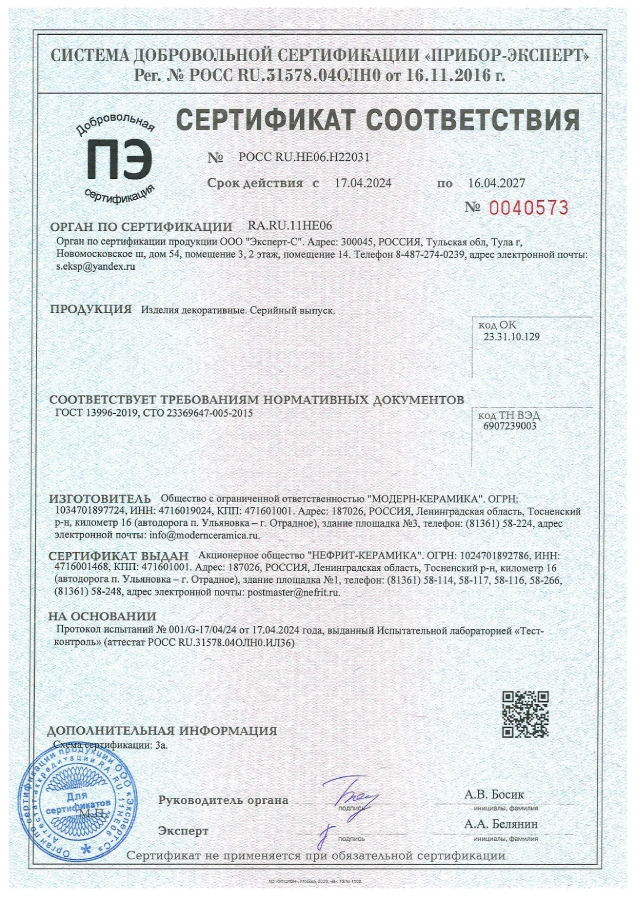 Изделия декоративные