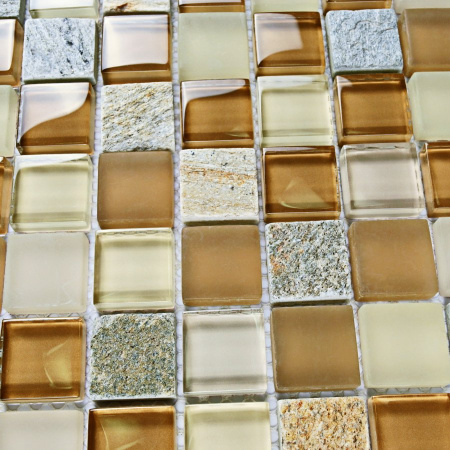 Мозаика Free time-23 - Мозаика (стекло, сланец) 300х300х8 - фото