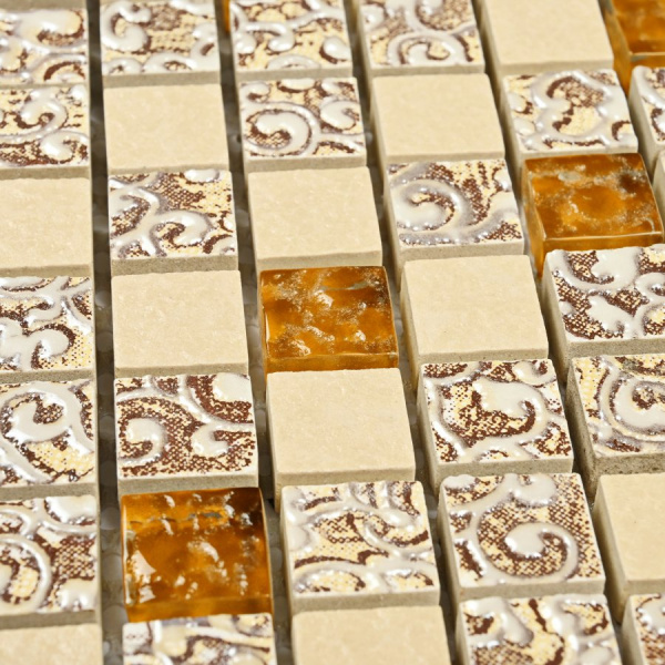 Мозаика Dreams Beige - Мозаика (стекло, керамика) 300х300х8 фото