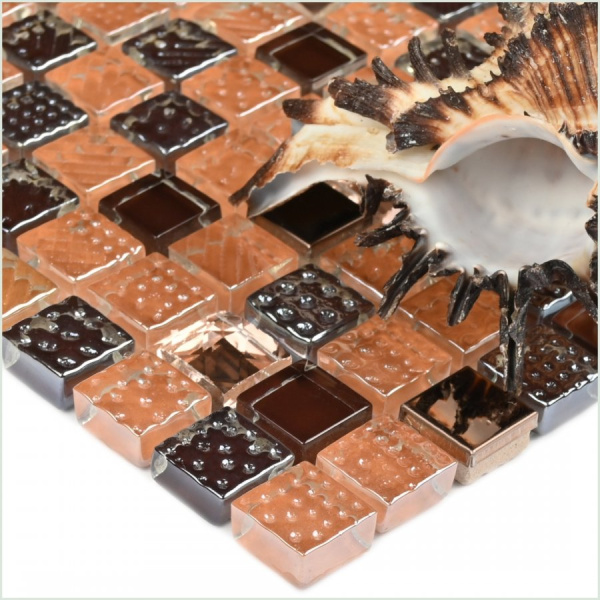 Мозаика Crystal brown - Мозаика (стекло) 300х300х8 фото