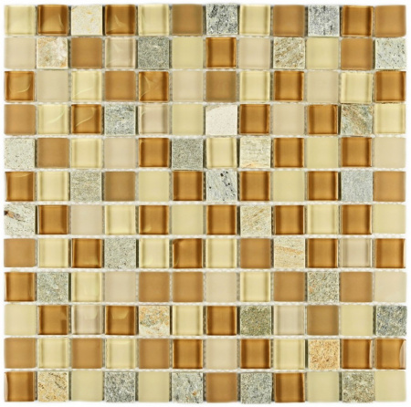 Мозаика Free time-23 - Мозаика (стекло, сланец) 300х300х8 - фото